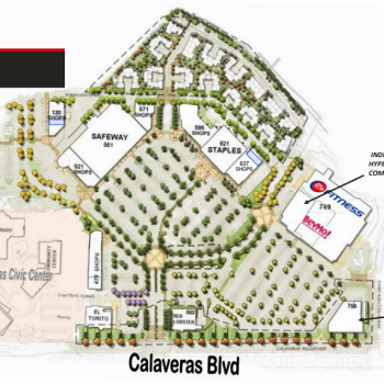 Plan of mall Milpitas Town Center