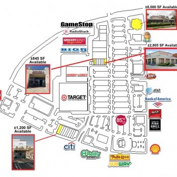 Plan of mall Mira Mesa Mall West (South)