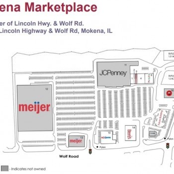 Plan of mall Mokena Marketplace