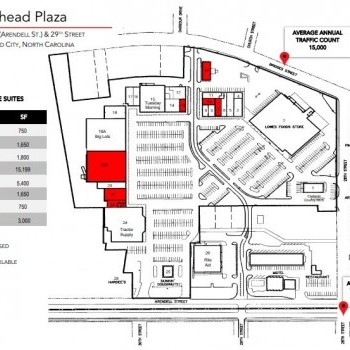 Plan of mall Morehead Plaza