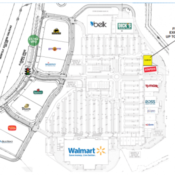 Plan of mall Morganton Heights Shopping Center