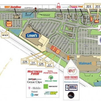 Plan of mall Morgantown Crossings