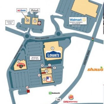 Plan of mall Mountain Valley Mall & Fairway Plaza