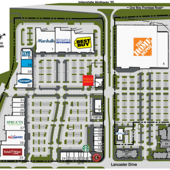 Plan of mall Mueller Regional Retail Center