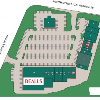 Plan of mall Nacogdoches Marketplace II
