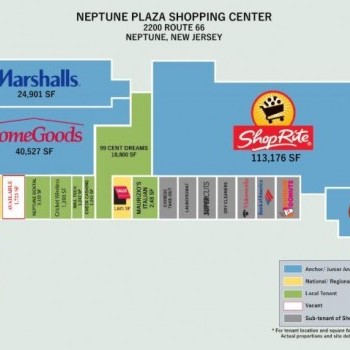 Plan of mall Neptune Plaza Shopping Center