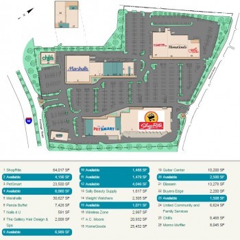 Plan of mall New London Shopping Center
