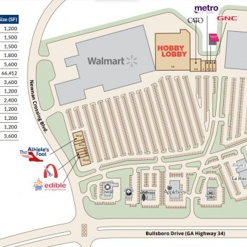 Plan of mall Newnan Crossing