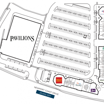 Plan of mall Newport Coast Shopping Center