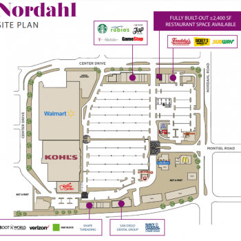 Plan of mall Nordahl Marketplace