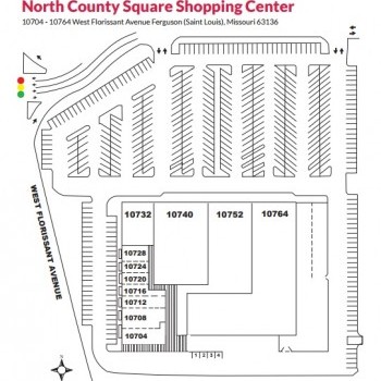 Plan of mall North County Square Shopping Center