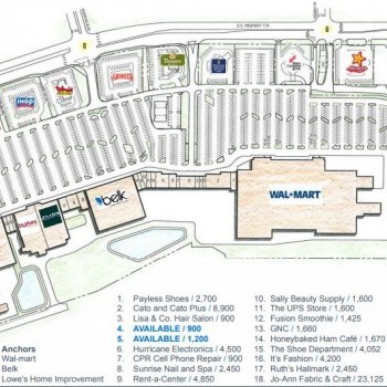 Plan of mall North Main Market Shopping Center