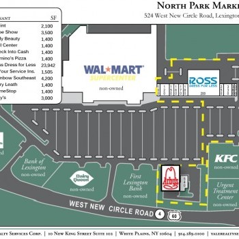 Plan of mall North Park Marketplace