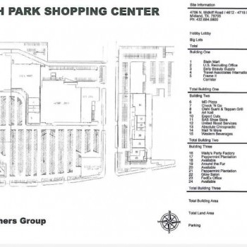 Plan of mall North Park Shopping Center