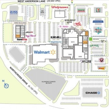 Plan of mall Northcross Mall