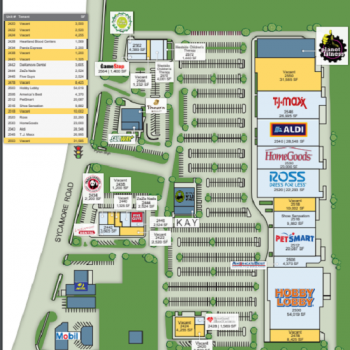 Plan of mall Northland Plaza