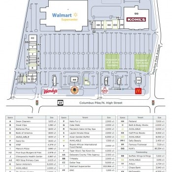 Plan of mall Northpointe Plaza - OH