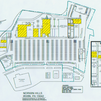 Plan of mall Norwin Hills Shopping Center 