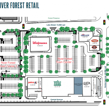 Plan of mall Oak Park - River Forest Retail