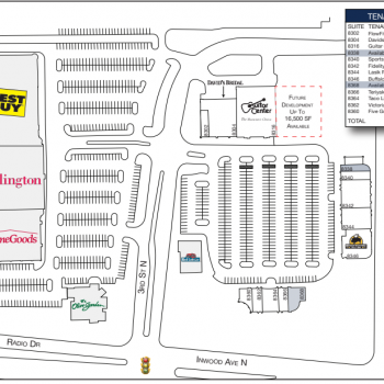 Plan of mall Oakdale Village Shopping Center