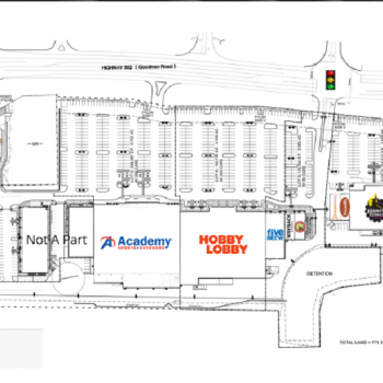 Plan of mall Olive Branch Crossing