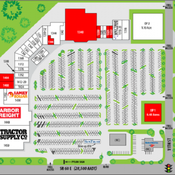 Plan of mall Orange Grove Shopping Center