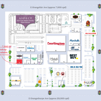 Plan of mall Orangefair Marketplace