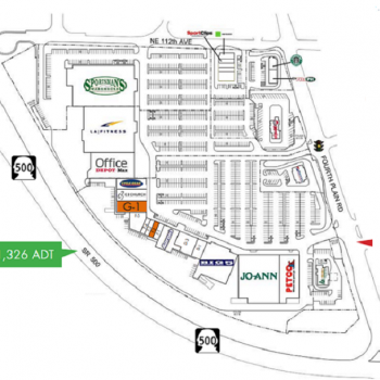 Plan of mall Orchards Market Center