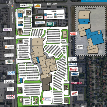 Plan of mall Orland Park Place