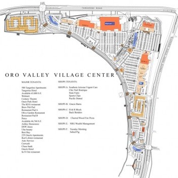 Plan of mall Oro Valley Village Center (Oro Valley Marketplace)