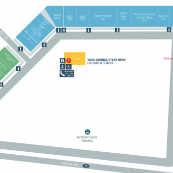 Plan of mall Outlets At Barstow