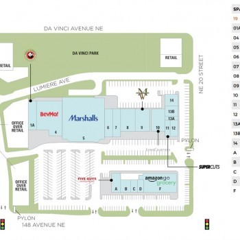 Plan of mall Overlake Fashion Plaza