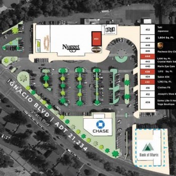 Plan of mall Pacheco Plaza Shopping Center