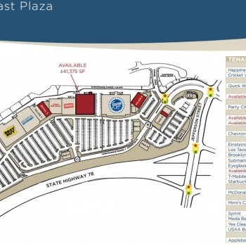 Plan of mall Pacific Coast Plaza
