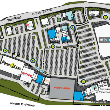 Plan of mall Palm Plaza Shopping Center