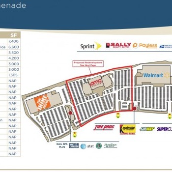 Plan of mall Palm Promenade