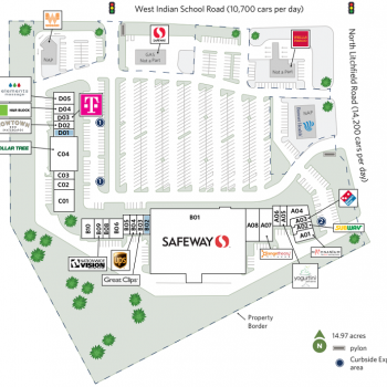 Plan of mall Palm Valley Marketplace