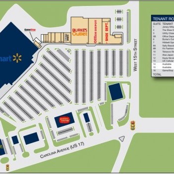 Plan of mall Pamlico Plaza