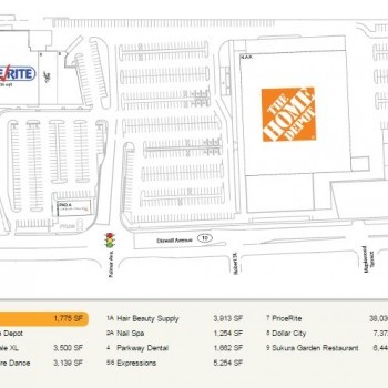 Plan of mall Parkway Plaza - Hamden