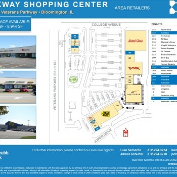 Plan of mall Parkway Shopping Center
