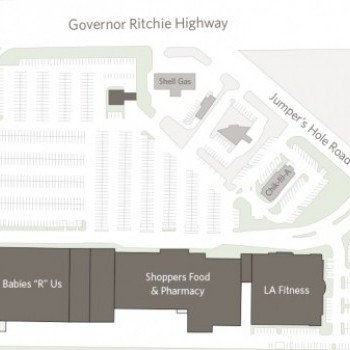 Plan of mall Pasadena Crossroads