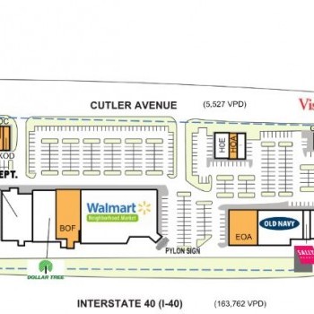 Plan of mall Pavilions at San Mateo
