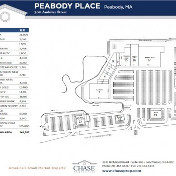 Plan of mall Peabody Place