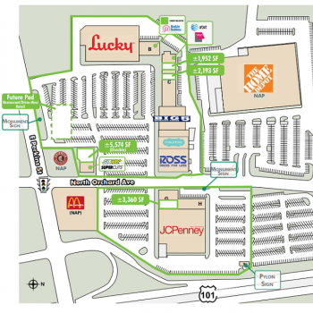 Plan of mall Pear Tree Center