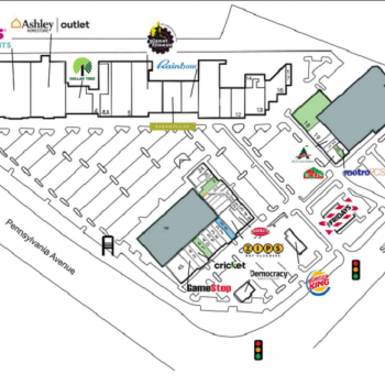 Plan of mall Penn Station Shopping Center