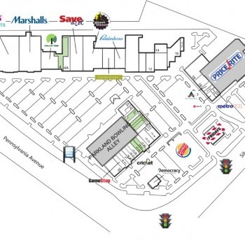 Plan of mall Penn Station Shopping Center