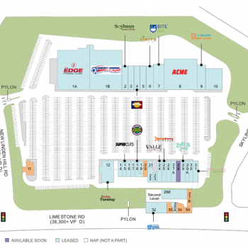 Plan of mall Pike Creek Shopping Center