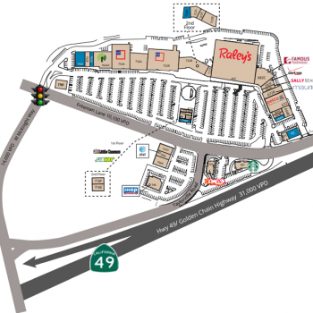 Plan of mall Pine Creek Shopping Center
