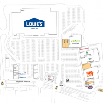 Plan of mall Pine Tree Shopping Center