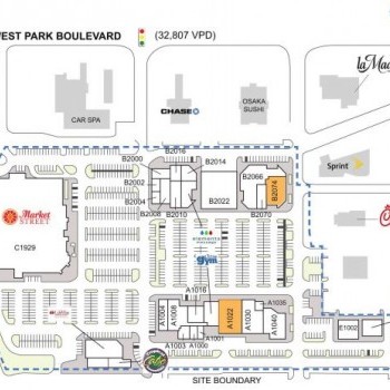 Plan of mall Plano Market Street